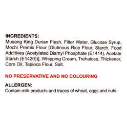 FOODWORTH Musang King Durian Mochi 4PC 120 그램