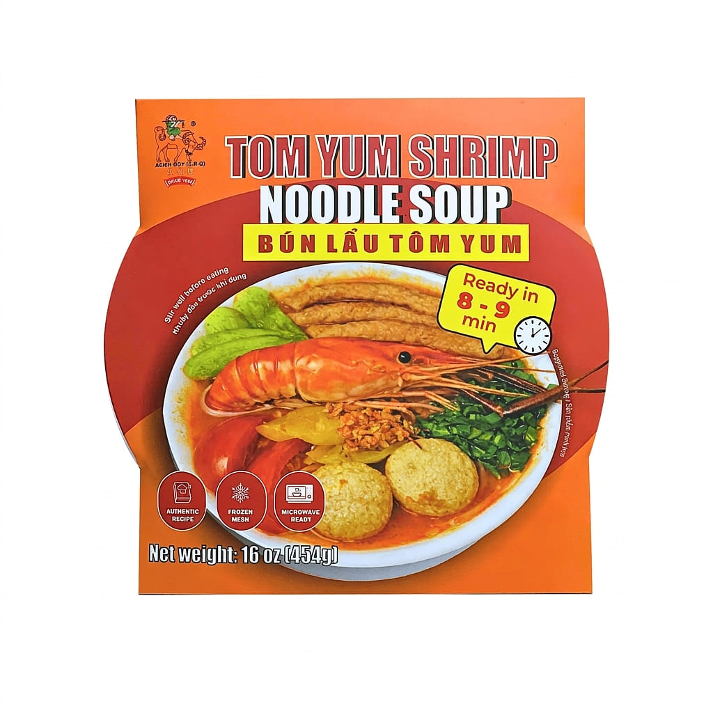 Asian Boy ซุปก๋วยเตี๋ยวกุ้งต้มยำ แช่แข็ง 16 ออนซ์