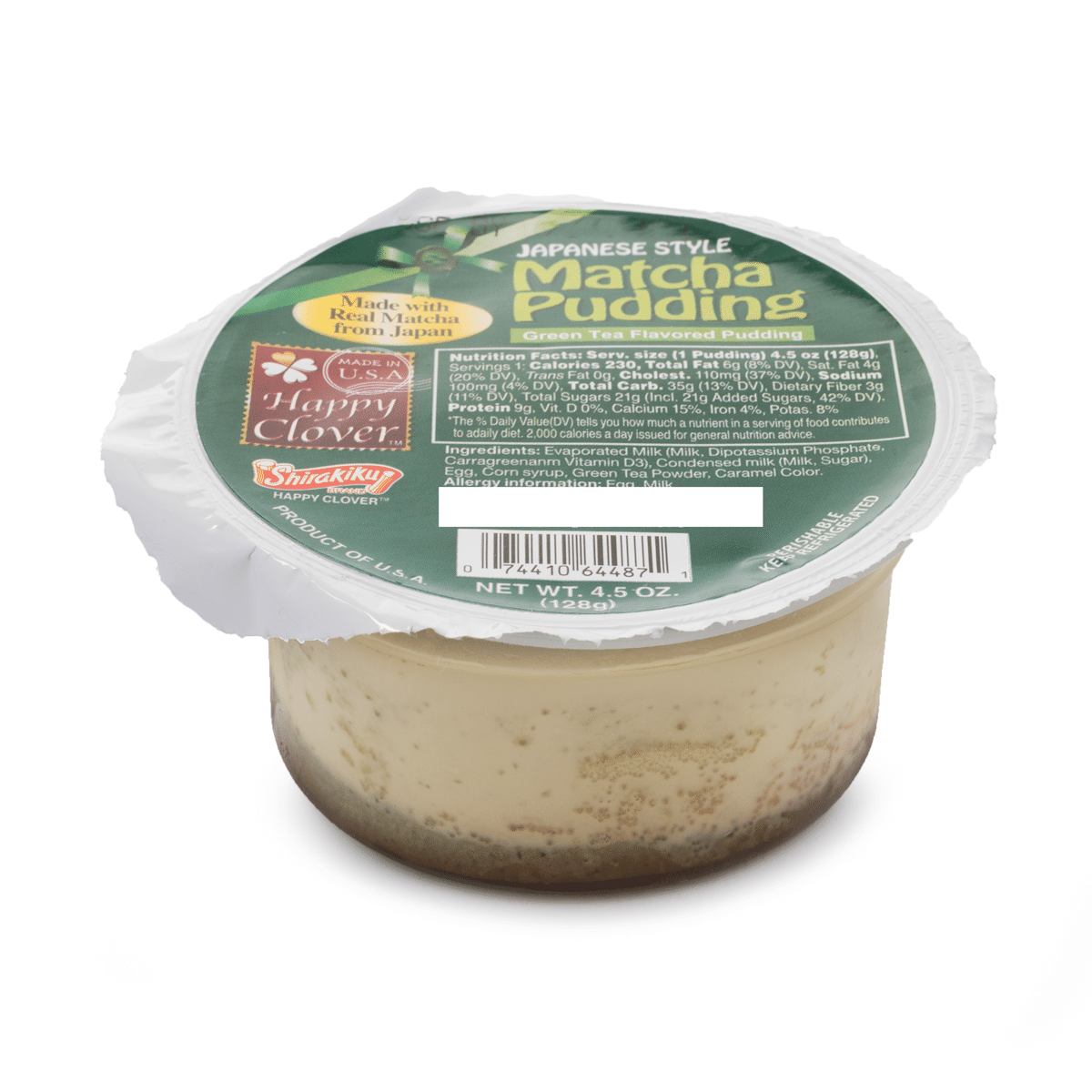 Happy Clover Pudding Japanese Matcha Flavor 128 g