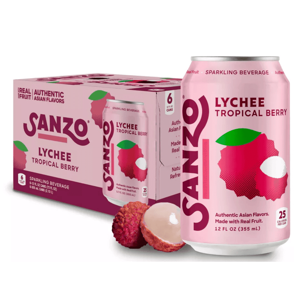 Sanzo 리치 트로피컬 베리 탄산음료 12 액량 온스*6 캔