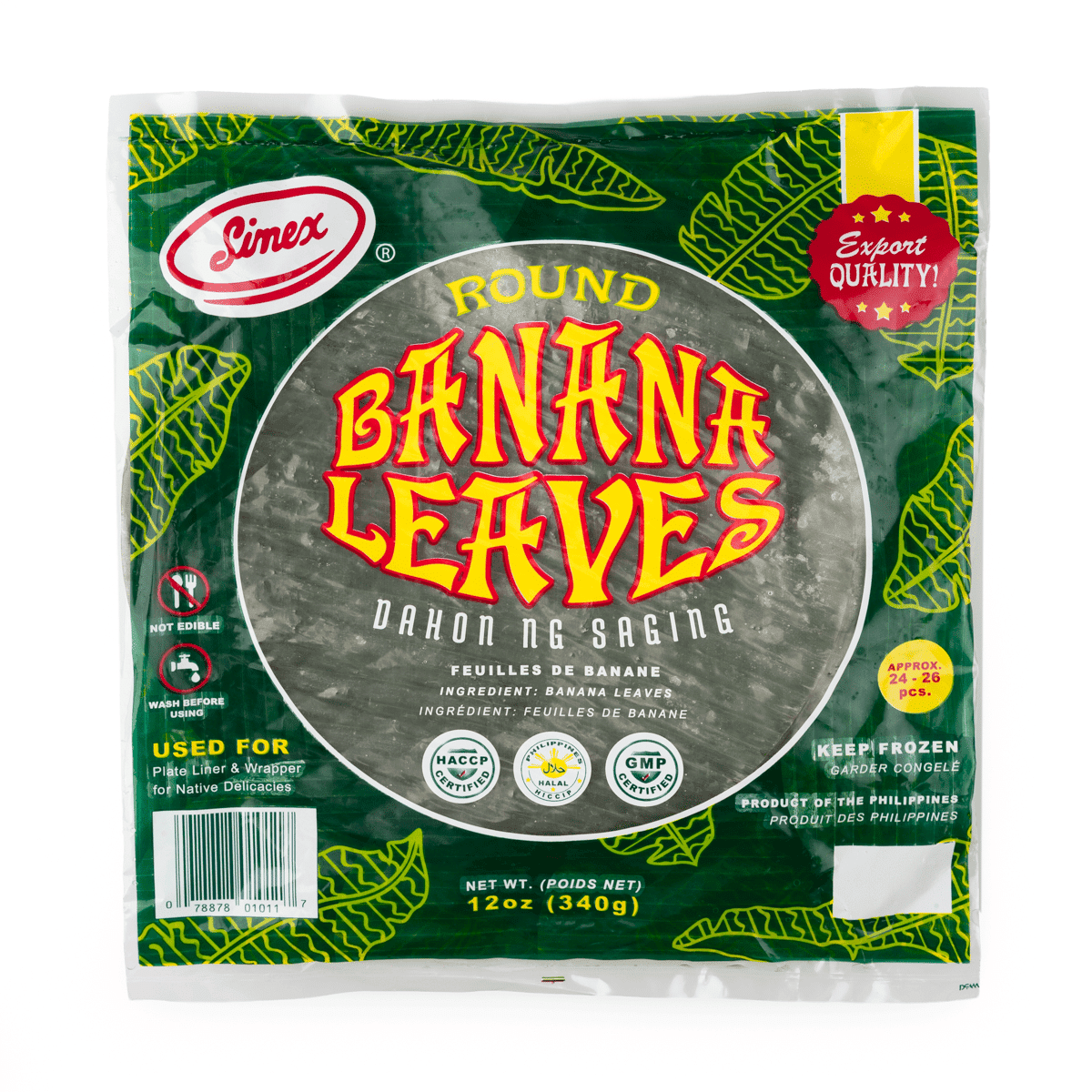Lá Chuối Tròn Simex, Đông Lạnh 1 lb