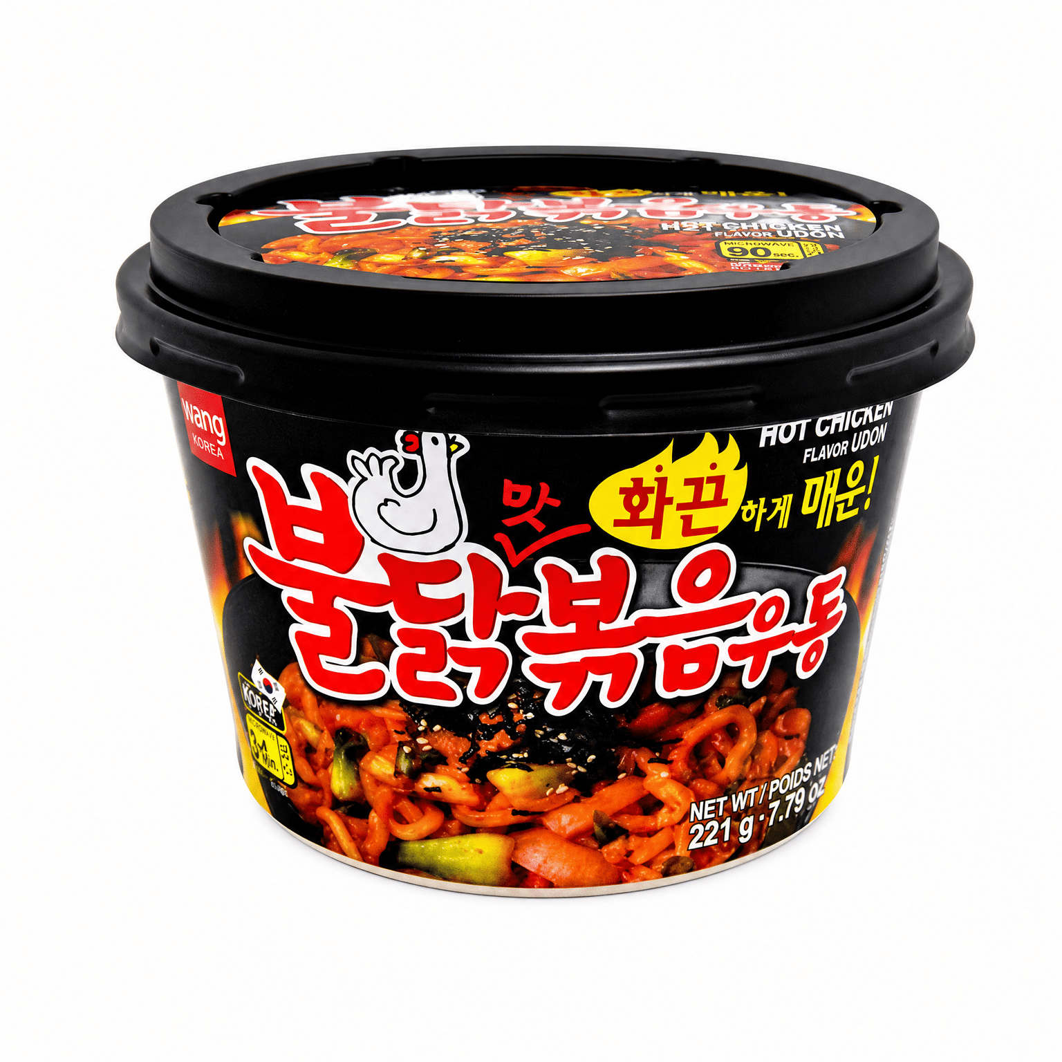 Wang Korea อูด้งผัดสไตล์เกาหลี รสไก่เผ็ด ถ้วย 7.79 ออนซ์