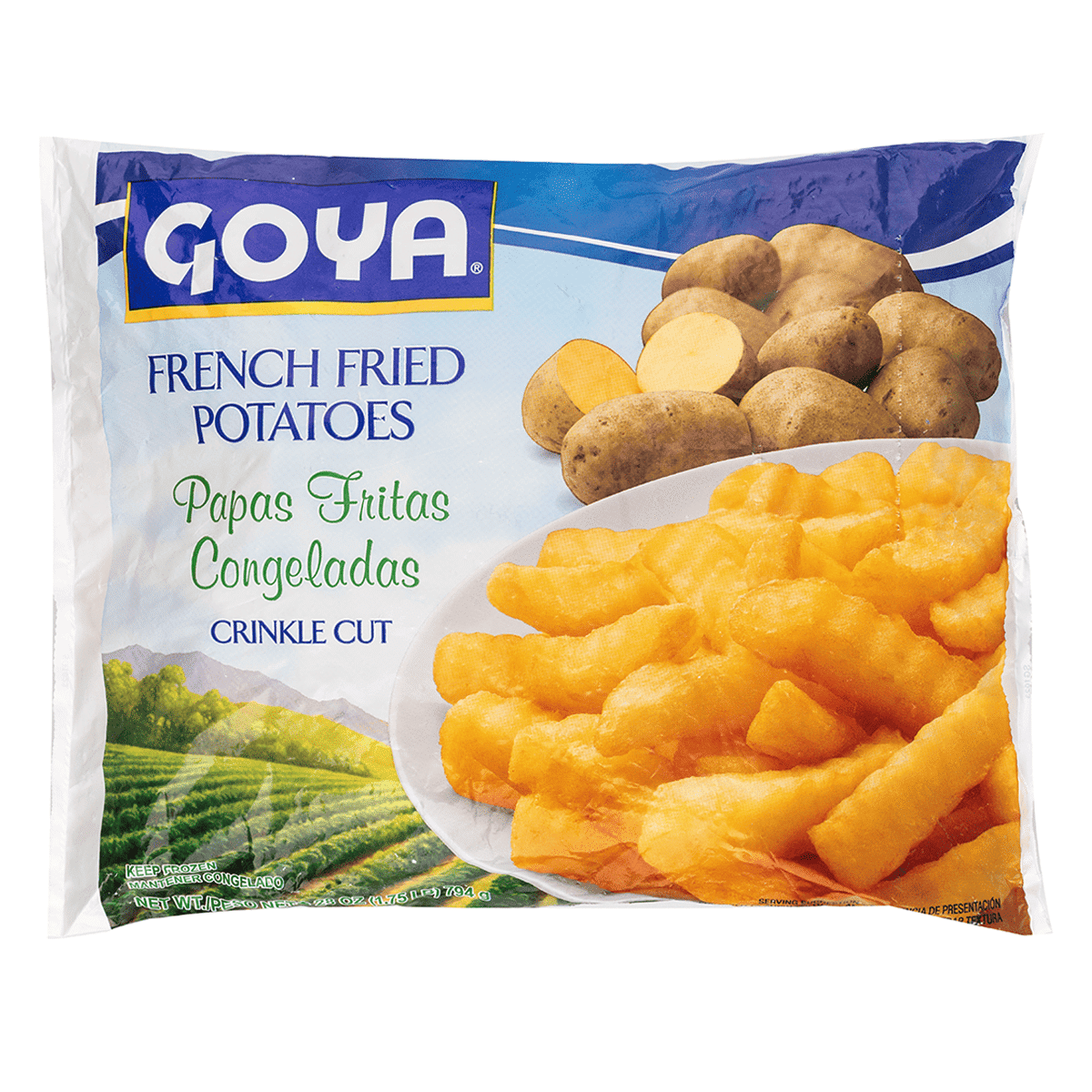 Goya French Fries Fried Potatoes Crinkle Cut, Frozen 28 oz