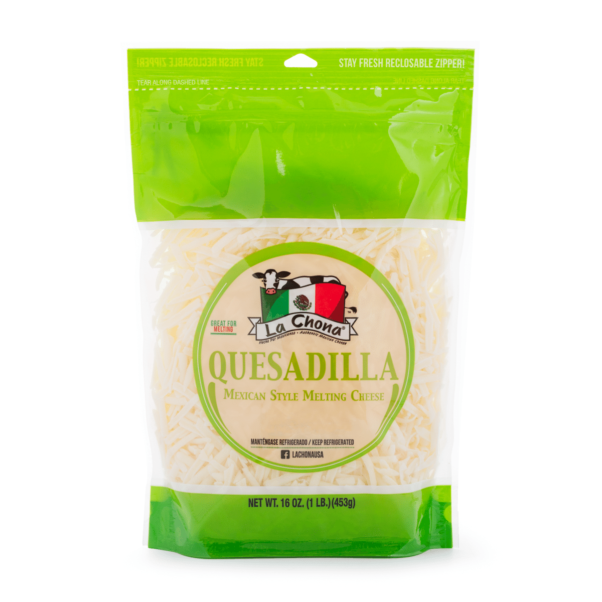 La Chona Quesadilla Mexican Style Melting Cheese 16 oz