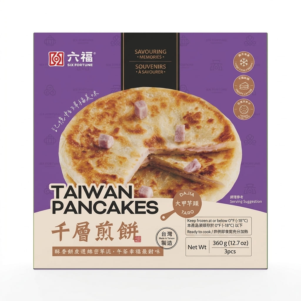 Six Fortune TAIWAN PANCAKES DAJIA TARO 360 g