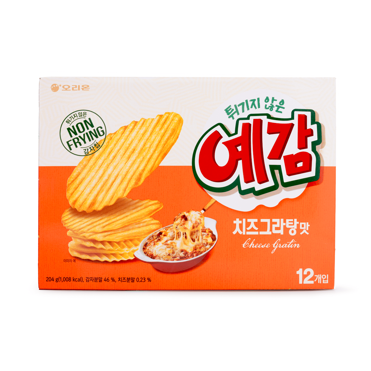 오리온 튀기지 않은 예감 치즈그라탕맛 12개입 204 그램*16 팩