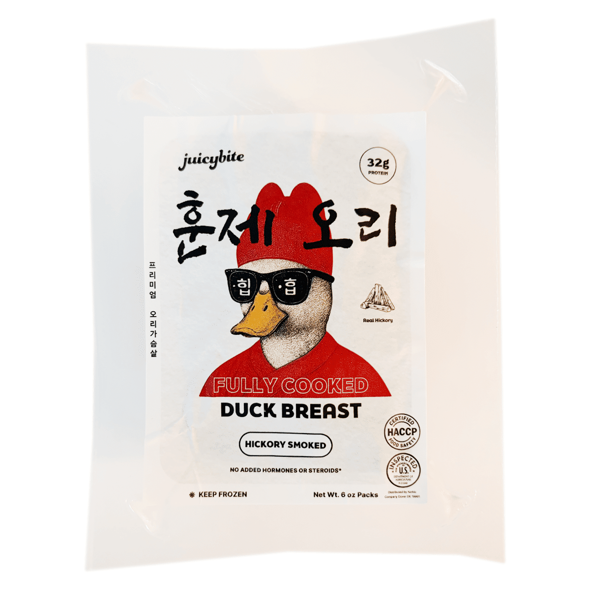 Juicybite 프리미엄 훈제오리 가슴살 6 온스