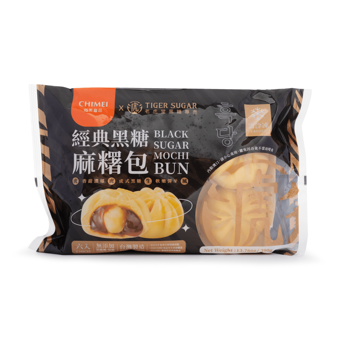 奇美 老虎堂经典黑糖麻薯包 390 克