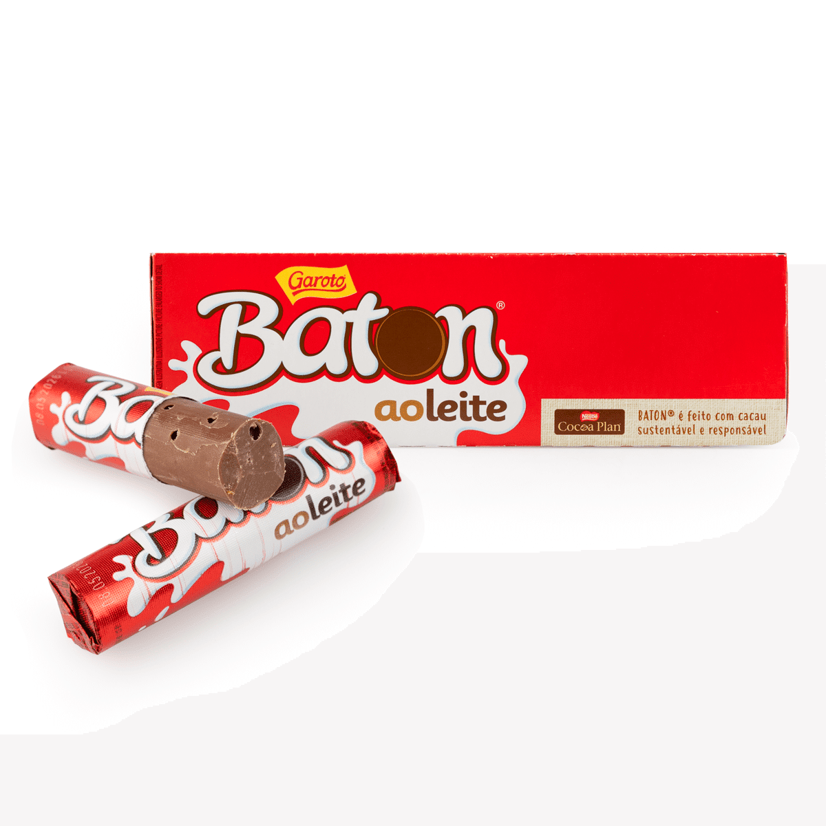 Chocolate Baton Garoto, caixa 30 unidades 480 g