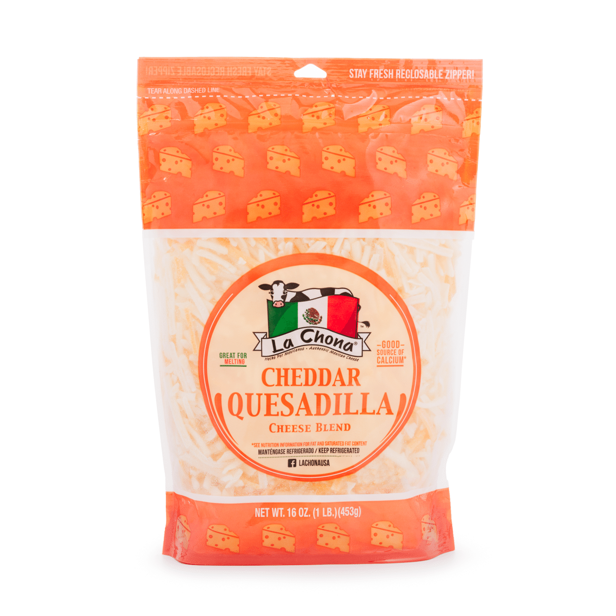 La Chona Cheddar Quesadilla Cheese Blend 16 oz