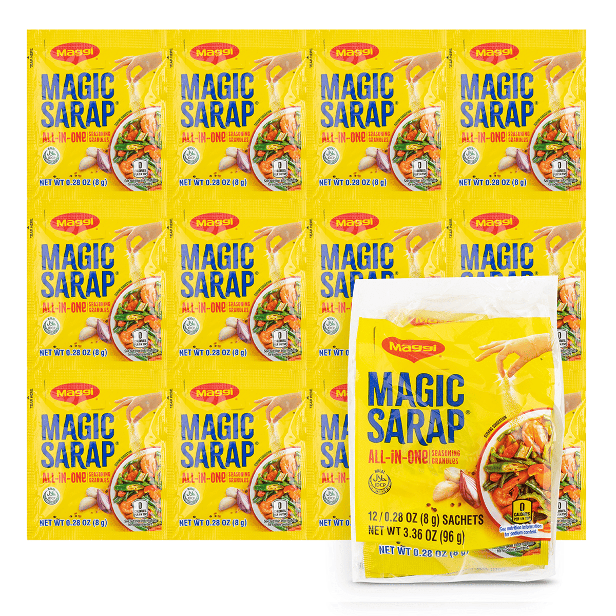 MAGGI 매직사랍 올인원 시즈닝가루 필리핀 조미료 12봉입 3.36 온스