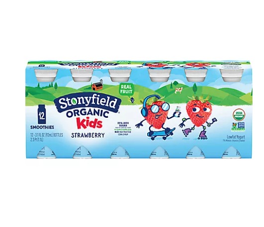 Stonyfieldオーガニックキッズストロベリーヨーグルト 12個入 - Weee!