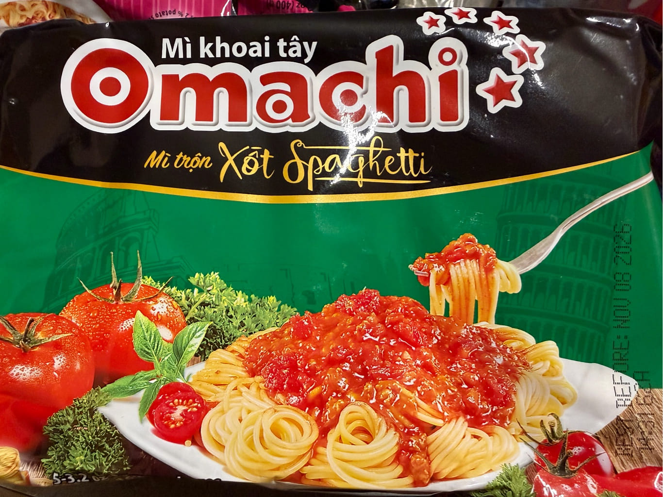 Get Omachi Instant Noodles Spaghetti Flavor 3.2 oz*5 pack