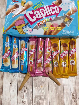 カプリコ ミニ ミルク・いちご・チョコ 3種10本入り 82.5 グラム - Weee!