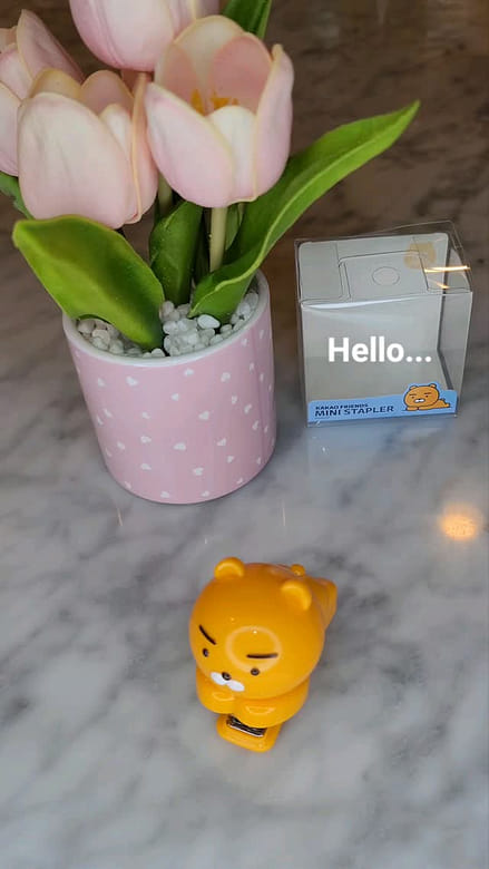 Kakao Friends Ryan 3D Mini Stapler 🦁🐻