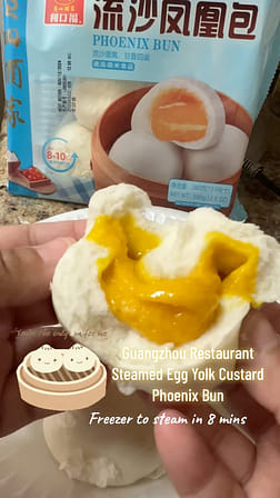 Guangzhou Restaurant Steamed Egg Custard Buns Frozen 8ct