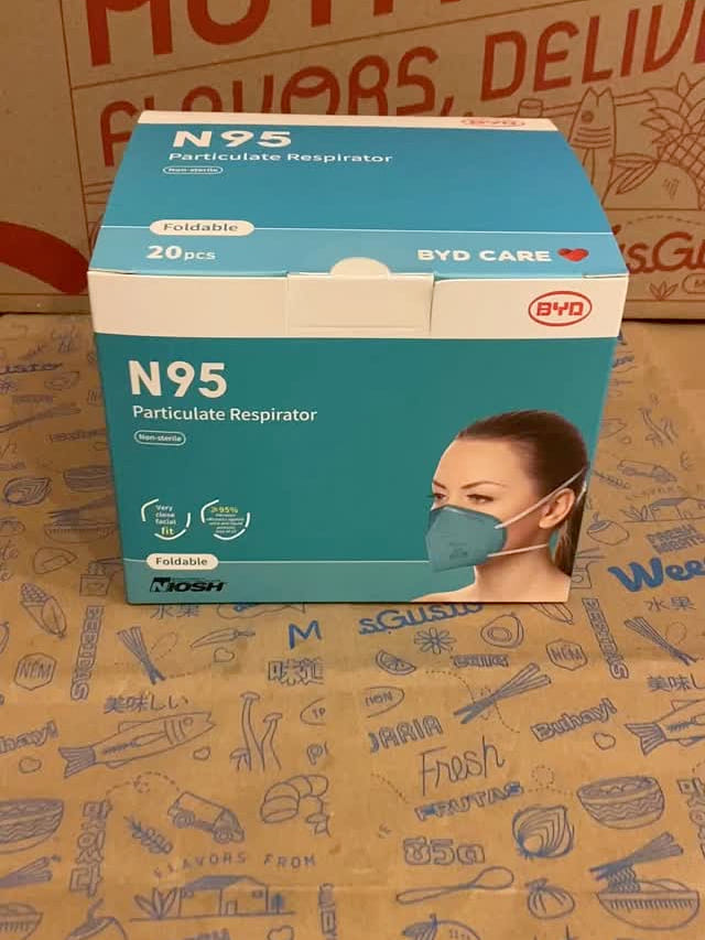 BYD Care N95 使い捨て保護マスク (20 1箱