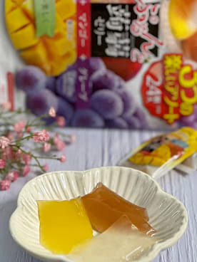 ORIHIRO 蒟蒻ゼリー ピーチ・マンゴー・グレープ味24枚入 480 グラム