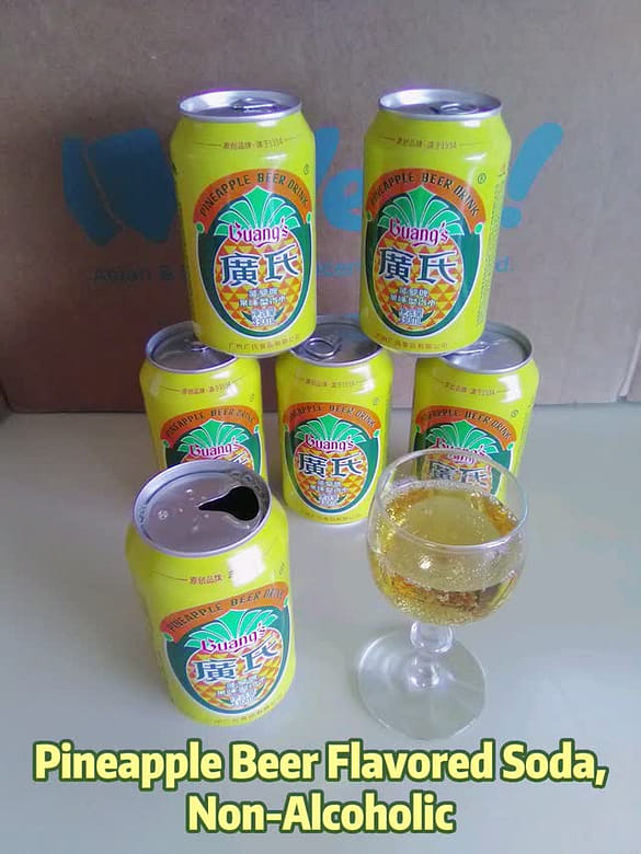 Pineapple Beer Flavored Soda, Non-Alcoholic