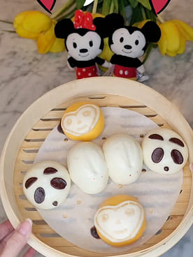 Get QianWei Steamed Monkey Shaped Bun with Red Bean Filling