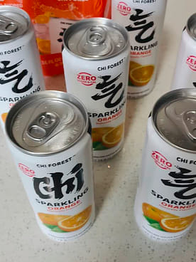 GENKI Get Genki Forest Sparkling Water, Orange Flavor 6pks 330 ml*6 cans