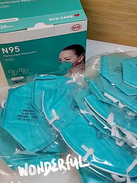 BYD Care N95 使い捨マスク20枚入 1 箱 - Weee!